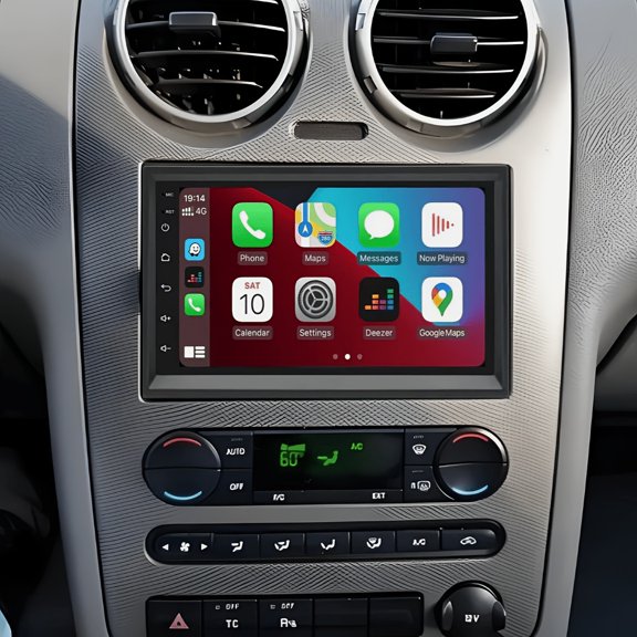 7 Inch Android 15 Car Multimedia Radio GPS Navigation Unit Fit for Ford Freestyle 2005-2007, 2GB RAM 32GB ROM Built-in Android Auto Support WiFi FM RDS Steering Wheel Control SWC Car Stereo