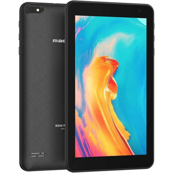 7-Inch Android Tablet, 3GB RAM 32GB Storage, Quad-Core Processor, IPS Display, 3000mAh Battery, USB-C, Black