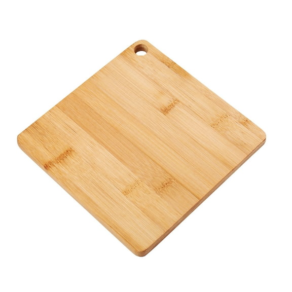 7 Inch Bamboo Cutting Board Kitchen Solid Wood Fruit Chopping Board with Hanging Hole, Small Wooden Cutting Board for Vegetables, Fruit and Food Prep