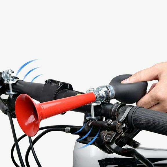 7 Inch Bicycle Air Horn Warning Sound Loud Bell For Mountain Road Bike Bugle Trumpet Honking Bulb Cycling Accessories Black
