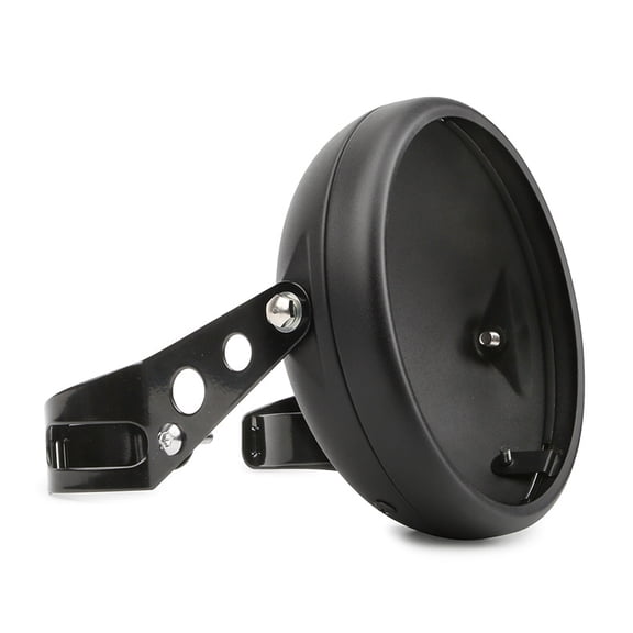 7 Inch Black Headlight Housing Bucket Compatible Cafe LED Headlight Bucket Mount Cafe Racer Matte Black Motorbike Headlight Bucket