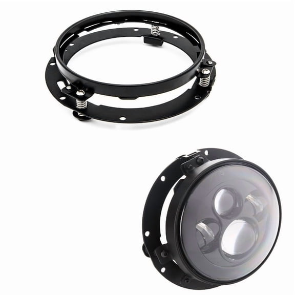7 Inch Black Round LED Headlight Adapter Mounting Ring Bracket for Touring Softail FLD Motorbike
