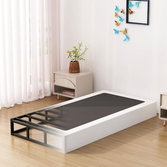 7 Inch  Box Spring Bed Base, Low Profile  Boxspring  with Fabric Cover, 2000 Lbs  Weight Capacity Mattress Foundation, Noise-, Easy Assembly