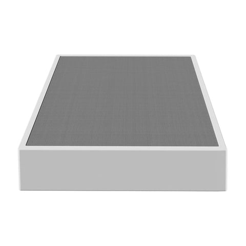 Arhomefurni Box Spring Twin Size Bed Base, Heavy Duty Metal Twin Mattress Foundation with Fabric Cover, Easy Assembly