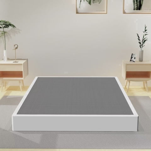 7" Queen Box Spring, Heavy Duty Metal Queen Mattress Foundation with Fabric Cover, Noise-Free, Easy Assembly