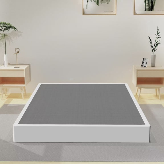 7" Queen Box Spring, Heavy Duty Metal Queen Mattress Foundation with Fabric Cover, Noise-Free, Easy Assembly