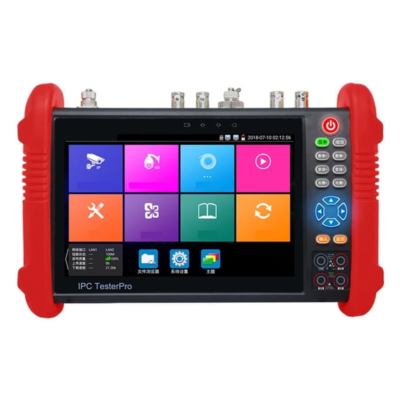 7 Inch CCTV Tester, TVI8MP/CVI8MP/AHD8MP/EX-SDI8MP, Support H.265, 4K Main Stream Test, Multifunctional Monitoring Tester IP+ Coaxial High-Definition ,IP Camera Tester
