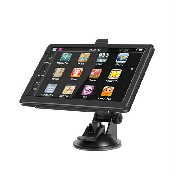 7 Inch Car GPS Navigation 128MB+8GB Truck GPS Navigator Resistive Touch Screen FM Russia Europa America ,Flexible Double Bracket Installation
