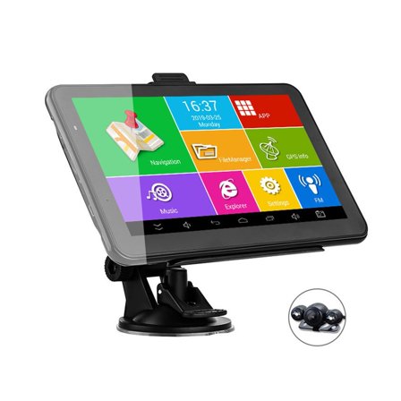 7 Inch Car GPS Navigation 2 In 1 Tablet PC 16GB WiFi Auto Navigator ,Flexible Double Bracket Installation
