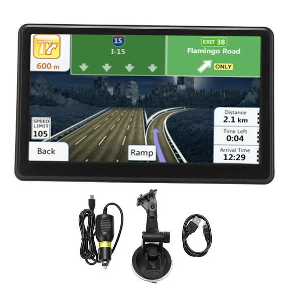 7-Inch Car GPS Navigator, Portable with Back Clip, 180W, 12-30V, 8GB Storage, 256MB RAM, Suitable for Car, Truck, and Lorry