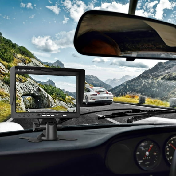 7 Inch Car Monitor Display, High Definition Multifunctional Computer LCD Display Screen, HD Multifunctional Lcd Display Smart Monitor, Rear View Reverse