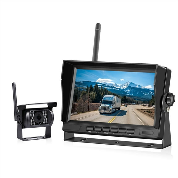 7 Inch Car Monitor Truck Backup Rear View Display and wireless Reverse Backup Camera for Car RV Bus TV Display Screen ,Effortless Control