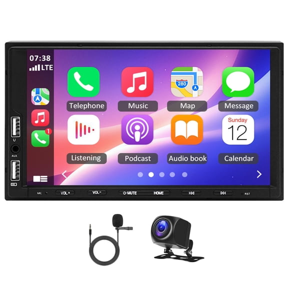 7 Inch Car Stereo Radio Android 13 GPS Navigation Head Unit Quad Core WiFi Bluetooth Universal Car Player with Carplay and Android Auto SWC 2+32G for Nissan Qashqai 2006-2013