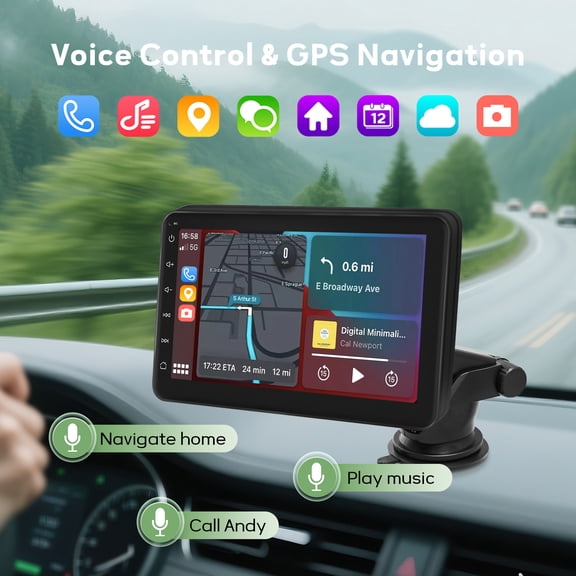 7-Inch CarPlay Car In-Dash Unit With Reversing Camera Dual Brackets GPS Navigation And Language Function