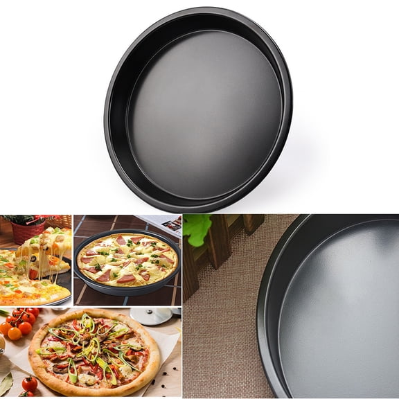 7-Inch Carbon Steel Non-Stick Round Pizza Pan, Deep Dish Pie Tray & Cake Mould, DIY Household Baking Pan for Pizza, Pie, Cake and Other Kitchen Baking Projects