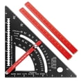 thumbnail image 1 of 7 Inch Carpentry Triangle Ruler Adjustable Carpenter Layout Woodworking Square, 1 of 9