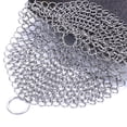 thumbnail image 1 of 7 Inch Chainmail Scrubber 316 Stainless Steel Cast Iron Cleaner with Hanging Ring for Pot Pan Skillet and Cookware Cleaning, 1 of 9