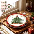 thumbnail image 1 of 7 Inch Christmas Disposable Paper Plates, Red Black Plaid Gold Foil Merry Christmas Printed Heavy Duty Dessert Plates, Food Safe Disposable Tableware for Xmas Party Appetizer Cake Serving(20pc), 1 of 6