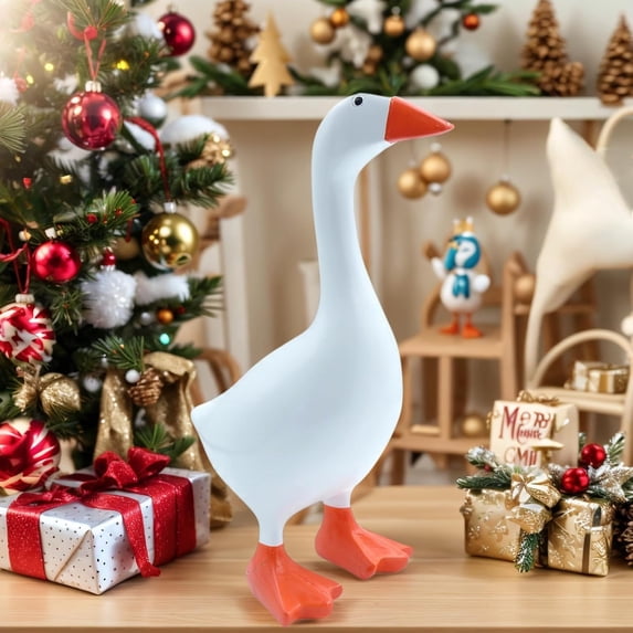 7 Inch Desk Goose Desktop Goose Statue Magnetic Goose Key Holder Funny Goose Figurine for Office Table or Home Decorations Idea(2 Pcs)