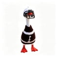 thumbnail image 1 of 7 Inch Desk Goose Outfit Football Helmet With Face Guard And Brown Crochet Jersey For Mini Porch Statue Tabletop Display, 1 of 9
