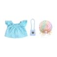 thumbnail image 1 of 7 Inch Desk Goose Outfits,Mini Summer Desktop Statue Clothes with Summer Hat & Dress Bag,Desktop Shelf Decor,Small Ornamental Gifts for Friends,Blue, 1 of 6