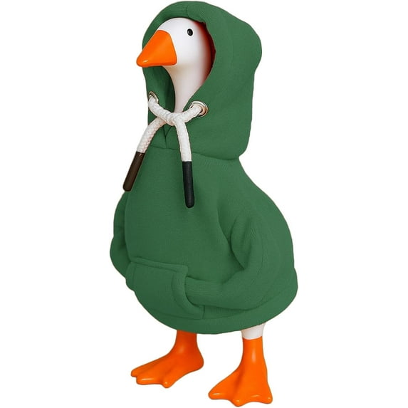 7 Inch Desk Goose Outfits Red Hoodies Tabletop Goose Accessory Mini Porch Goose Costume Magnetic Goose Statue Key Holder Clothes for Table Decor