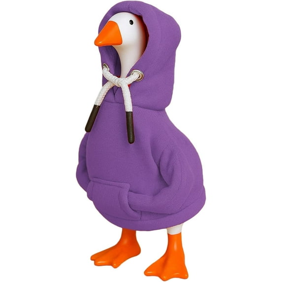 7 Inch Desk Goose Outfits Red Hoodies Tabletop Goose Accessory Mini Porch Goose Costume Magnetic Goose Statue Key Holder Clothes for Table Decor