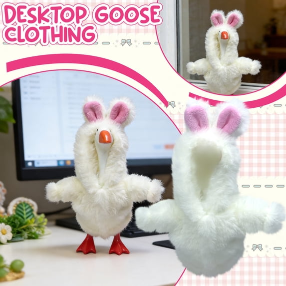 7 Inch Desk Goose Outfits, Soft Plush Hoodie Costume Set, Stylish Outfit Designed For Magnetic 7 Inch Desktop Goose Statue, Desktop Table Decor