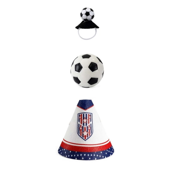 7-Inch Desktop Goose Soccer Series Kit Tabletop Football Game Set with Fabric Players for Office Home 1 Pack