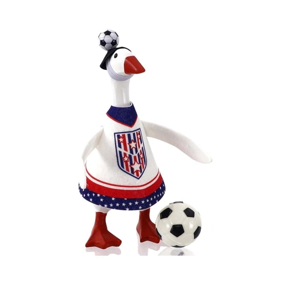 7 Inch Desktop Goose Soccer Themed Ornament Kit, Cute Tabletop Craft Set, Fun Decor for Home Interior, Study Desk, Leisure Space and Daily Scene Arrangement