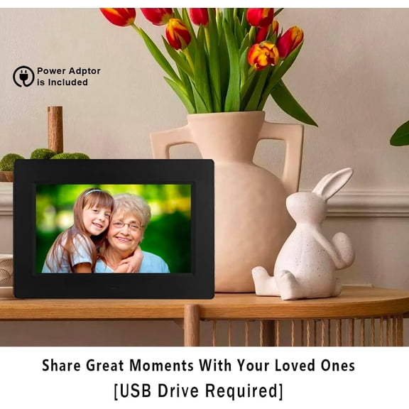 7 Inch Digital Alarm Clock with Auto DST and 20 Alarms for Seniors