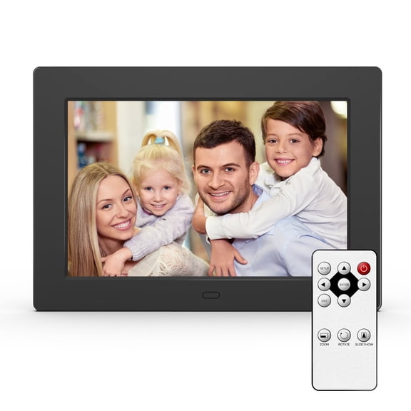 7 Inch Digital Picture Frame, Digital Photo Frame with 16:9 HD LCD Screen, Remote Control, Gifts Idea for Family, Christmas