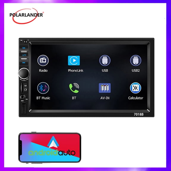 7 Inch Double Din Car Stereo Touch Screen Car Radio Android Auto Bluetooth Mirror Link FM USB TF AUX MP5 Player