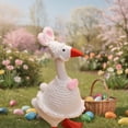 thumbnail image 1 of 7 Inch Easter Desk Goose Outfits,Valentine's Day Goose Outfit,Desktop Goose Costume,Heart Porch Goose-Clothes Fits,Cute Geese Decor Accessories,White, 1 of 7
