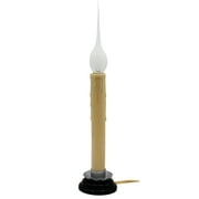 7 Inch Electric Rustic Country Candle Lamp with On/Off Switch, 5 Foot Ivory Cord, Metal Base and 5W Silicone Bulb Included