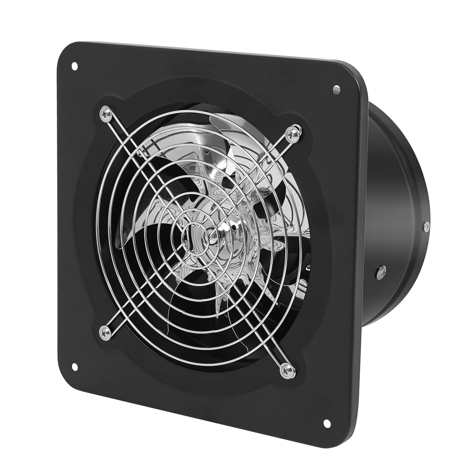 7-Inch Exhaust Fan, 9.06×9.06×5.51in Wall-Mounted Ventilator, Low-Noise ...