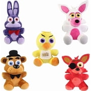 7 Inch FNAF Series 1 Plush Set of 5, Soft Stuffed Animatronic Plushies Collectible Gift for Kids Game Fans