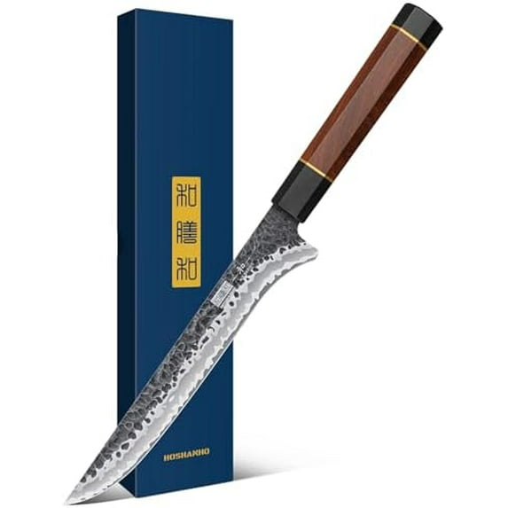 7 Inch Fillet Knife, Razor Sharp Hand Forged Boning Knife, Japanese Super Steel Fish Knives with Ergonomic Handle for Meat and Poultry$$Home Decor, Kitchen, & Other