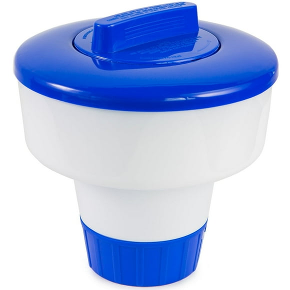 7-Inch Floating Pool Chlorine Dispenser with Adjustable Flow Control for Swimming Pools, Hot Tubs, and Spas