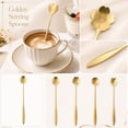 thumbnail image 1 of 7-Inch Flower Spoon Coffee Teaspoon, Stainless Steel Coffee Teaspoon, Drink Stirring Spoon for Dessert, Coffee, Ice Cream, Tea (Gold), 1 of 6