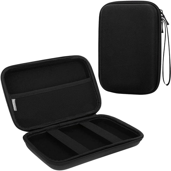7-Inch GPS Carrying Case, Portable Hard Shell Protective Pouch Storage Bag for Car GPS Navigator Garmin/Tomtom/Magellan with 7" Display - Black