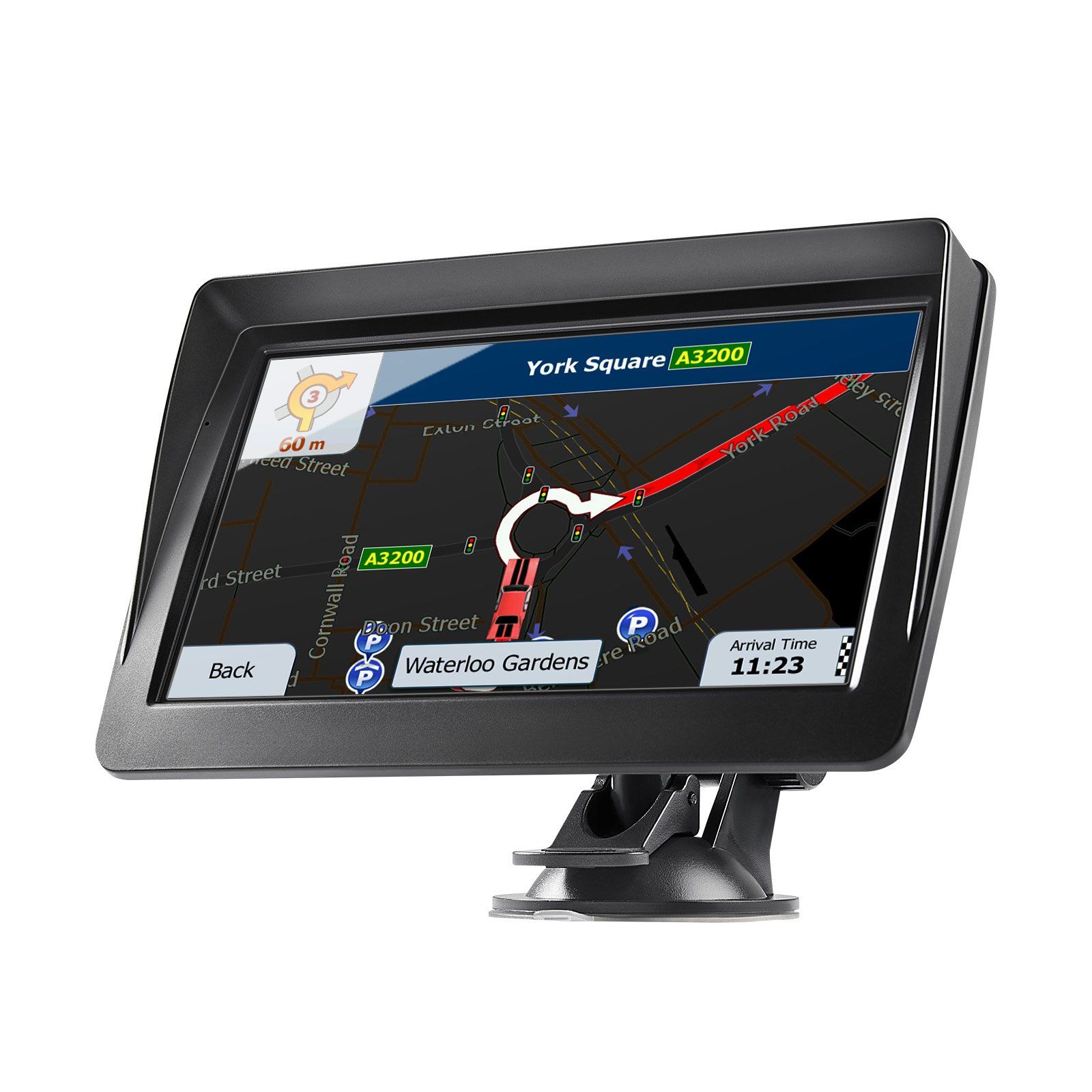 7 Inch GPS Navigation System for Car and Truck, 8GB with Lifetime Maps ...