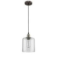 thumbnail image 1 of 7 Inch Glass Shade Metal Pendant Light with Edison Bulb, Bronze, 1 of 6