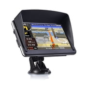7 Inch Gps Navigator Portable Navigator 8GB-256MB+Sunshade Gps Navigation Device Maps Truck Car Auto Touch Screen ,Flexible Double Bracket Installation