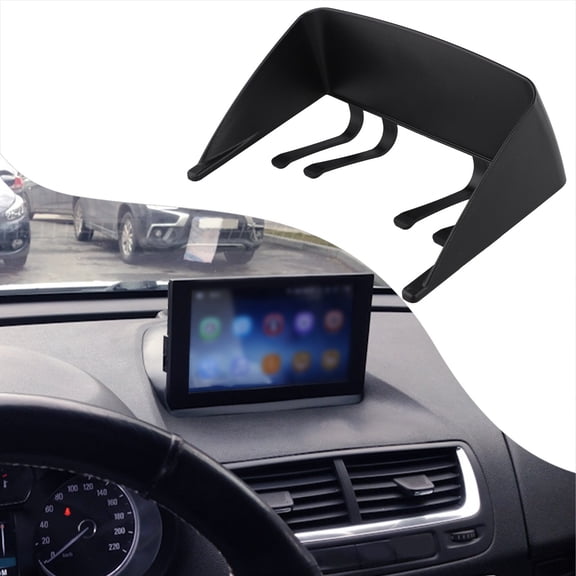 7 Inch Gps Sun Shade Visor Anti Glare Cover For Car Navigation System Black Plastic Holder Mount 1Pcs