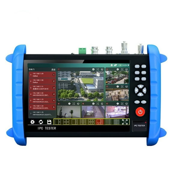 7 Inch HD CCTV Tester Monitor AHD CVI TVI CVBS SDI IP H.265 4K 8MP In Multimeter TDR Optical Fiber VFL POE