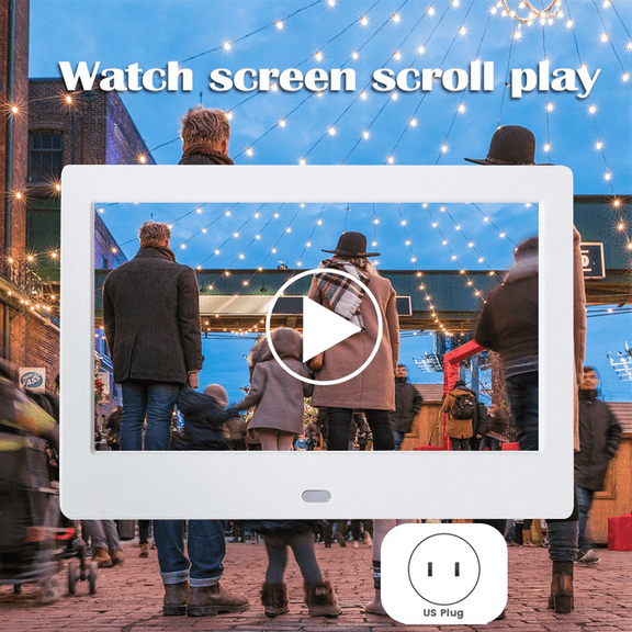 7 Inch HD Digital Photo Frame 800x480 LED Smart Electronic Photo Album LCD Photo Frame with Remote Control-US Plug B