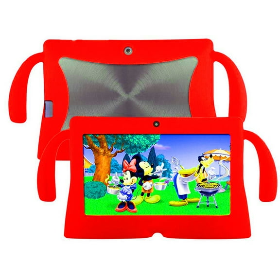 7 Inch Handmade Tablet Case Kids with Handles for Children Red