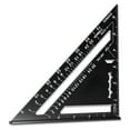 thumbnail image 1 of 7 Inch Heavy-Duty Aluminum Alloy Triangle Rafter Square, Durable Carpenter's Layout Tool with Easy-to-Read Scales for Angle Measurement, Marking & Cutting Guide, 1 of 11