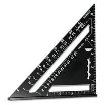 7 Inch Heavy-Duty Aluminum Alloy Triangle Rafter Square, Durable Carpenter's Layout Tool with Easy-to-Read Scales for Angle Measurement, Marking & Cutting Guide